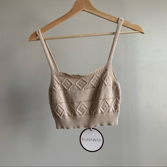 NWT Seven Wonders Rose Knit Tank Top - Picture 5 of 8